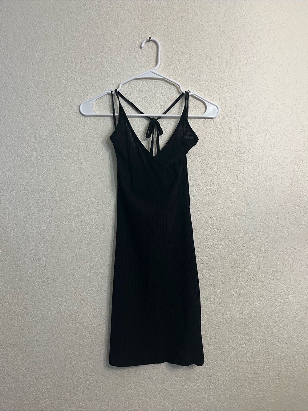 Vintage Black Strappy halter Dress - Women's